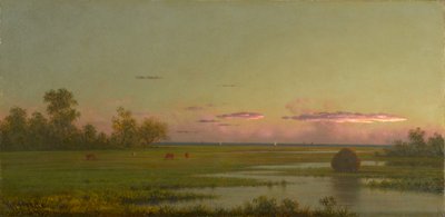 Salt Marsh em Southport, Connecticut, c.1862-63 (óleo sobre tela) de Martin Johnson Heade