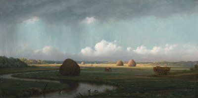 Chuva repentina, pântanos de Newbury de Martin Johnson Heade
