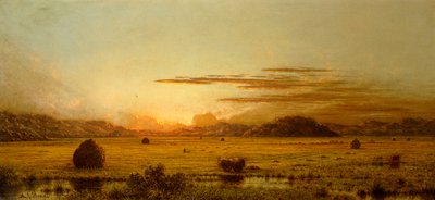 Nascer do sol, Hoboken Meadows, c.1875-1885 de Martin Johnson Heade
