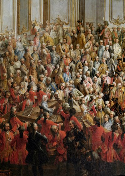 Banquete oficial organizado para o casamento da Princesa Isabel de Parma com o Imperador José II de Martin Mytens or Meytens