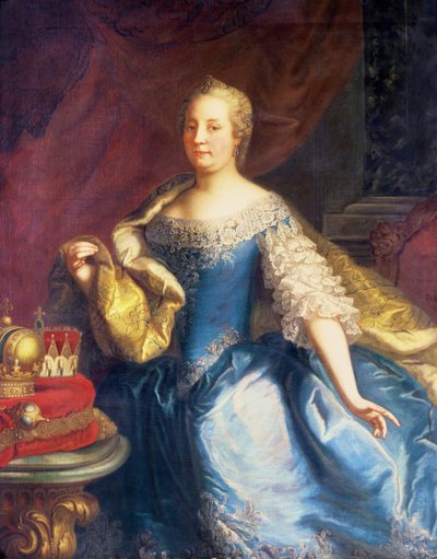 Retrato da imperatriz Maria Teresa da Áustria de Martin Mytens or Meytens