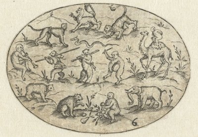 Oval com catorze animais
Nev Thier Bvechlein (título da série) de Martin Pleginck
