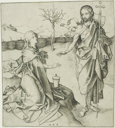 Cristo Aparecendo a Madalena - Noli Me Tangere de Martin Schongauer