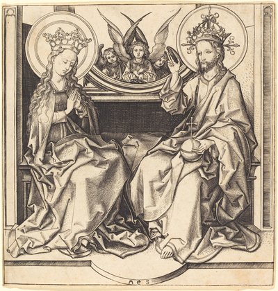 Cristo abençoando a Virgem de Martin Schongauer