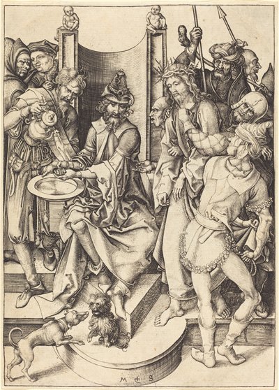 Cristo diante de Pilatos de Martin Schongauer