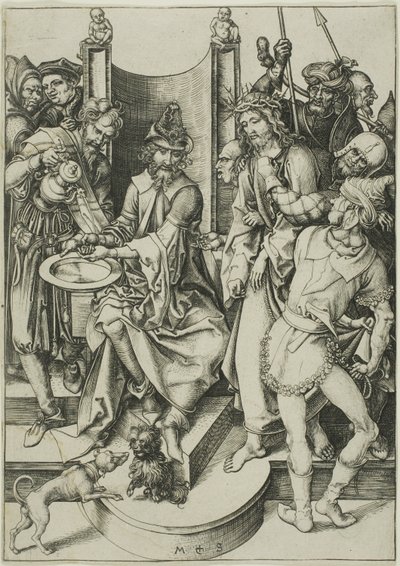 Cristo diante de Pilatos, de A Paixão de Martin Schongauer