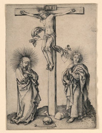 Cristo na Cruz com Maria e João de Martin Schongauer