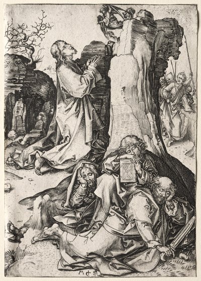Cristo no Monte das Oliveiras. de Martin Schongauer