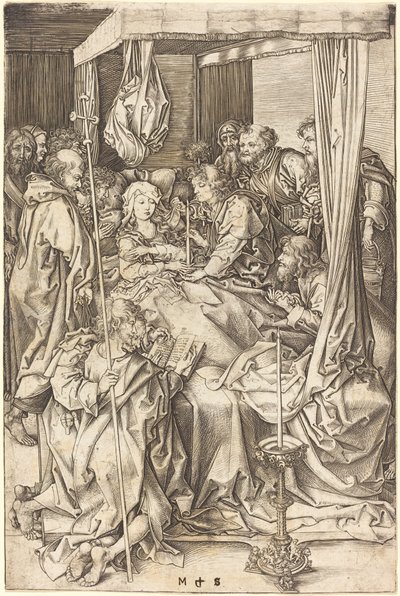 Morte da Virgem de Martin Schongauer