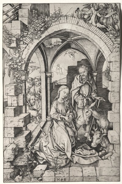 Vida da Virgem: A Natividade de Martin Schongauer