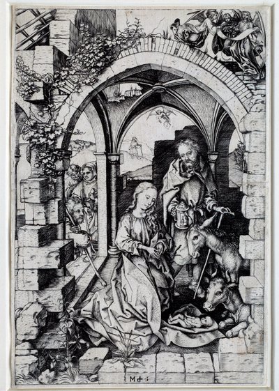 Desenho Nativista de Martin Schongauer (1450-1491) Paris do século XV. de Martin Schongauer