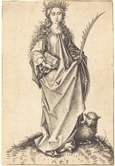Santa Inês de Martin Schongauer