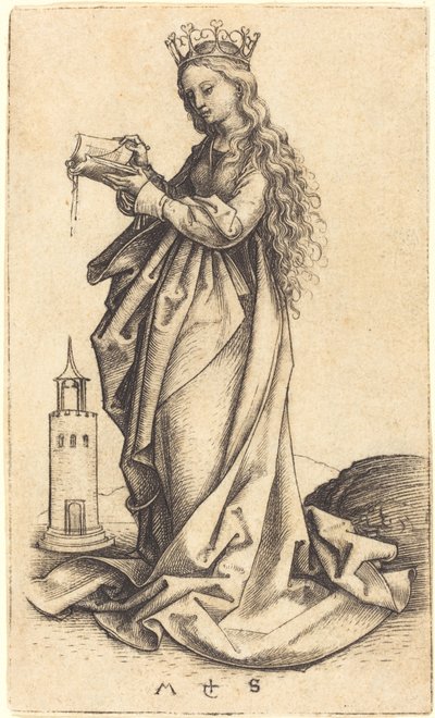 Santa Bárbara de Martin Schongauer