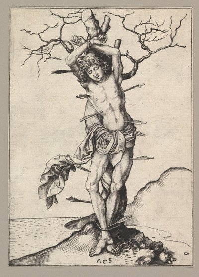 São Sebastião, ca. 1435-1491. de Martin Schongauer