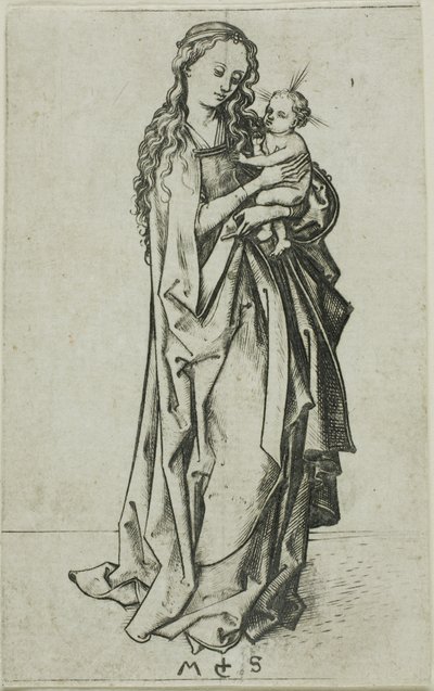 Pequena Madona e Menino em pé de Martin Schongauer