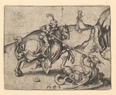 St. George Slaying the Dragon, ca. 1435-1491. de Martin Schongauer
