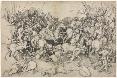 São Tiago e os sarracenos, século XV. de Martin Schongauer