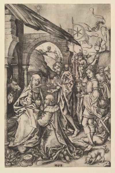 A Adoração dos Magos, ca. 1435-1491. de Martin Schongauer