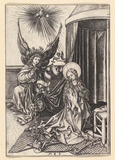 A Anunciação, ca. 1435-1491. de Martin Schongauer