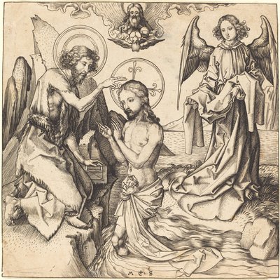 O Batismo de Cristo de Martin Schongauer