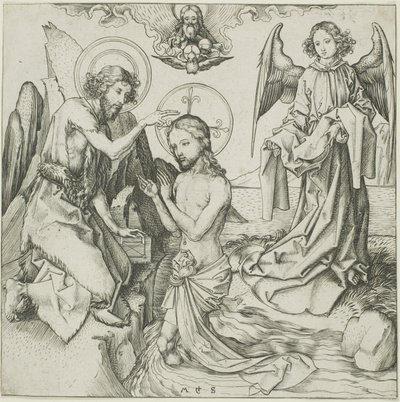 O Batismo de Cristo de Martin Schongauer