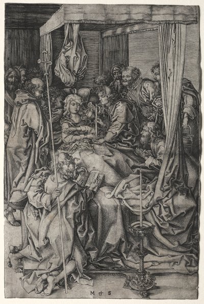 A morte da virgem. de Martin Schongauer