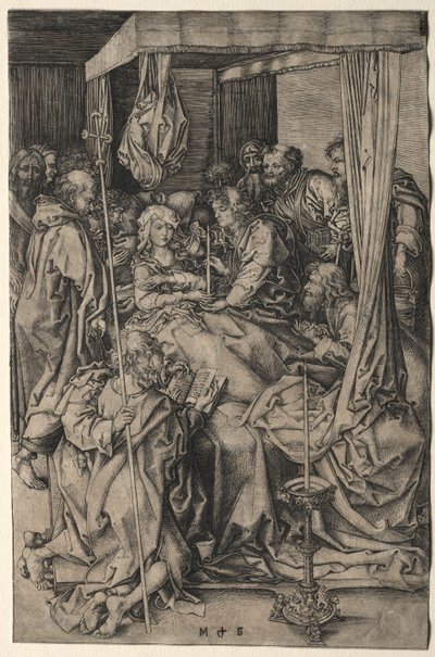 A morte da virgem. de Martin Schongauer