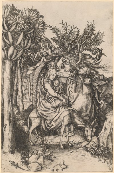 A fuga para o Egito de Martin Schongauer