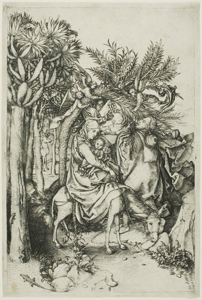 A fuga para o Egito de Martin Schongauer
