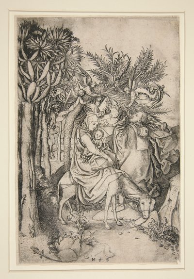 A Fuga para o Egito, da série Vida da Virgem de Martin Schongauer