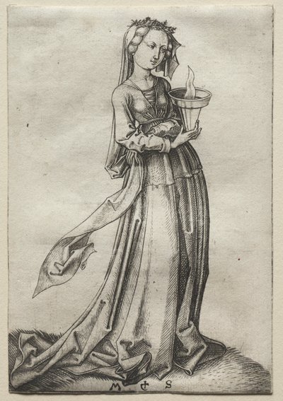 A Quarta Virgem Sábia de Martin Schongauer