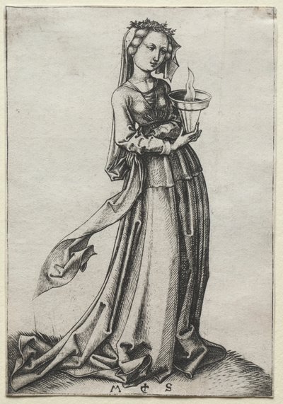 A Quarta Virgem Sábia de Martin Schongauer