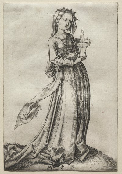 A Quarta Virgem Sábia. de Martin Schongauer