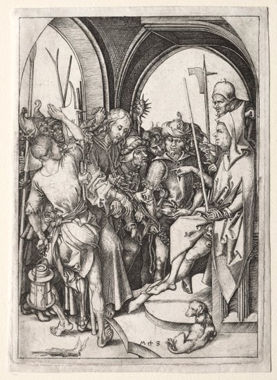 A Paixão: Cristo Antes de Anás de Martin Schongauer