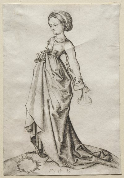 O segundo das virgens tolas. de Martin Schongauer