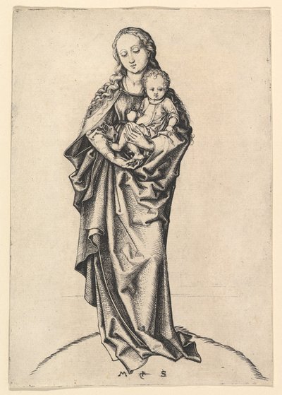 Virgem e criança com uma maçã, ca. 1475 de Martin Schongauer