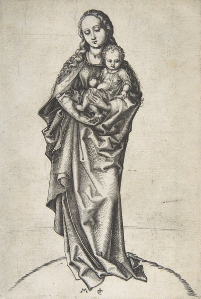 Virgin and Child with an Apple, ca. 1475., ca. 1475. de Martin Schongauer