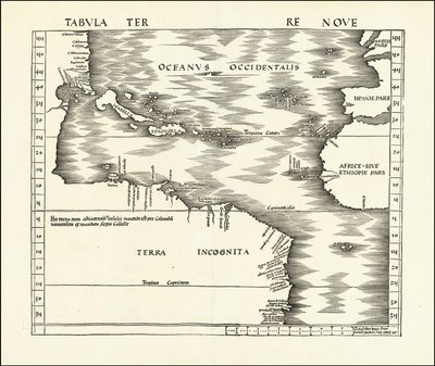 Mapa do Almirante de 1513 por Martin Waldseemüller de Martin Waldseemuller