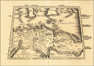 1513 Segundo mapa de África de Ptolomeu por Martin Waldseemüller de Martin Waldseemuller