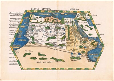 1513 Quarto mapa africano de Ptolomeu por Martin Waldseemüller de Martin Waldseemuller