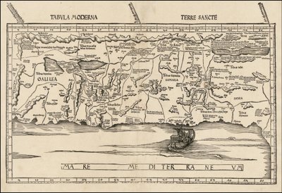 Mapa da Palestina de 1513 de Martin Waldseemüller de Martin Waldseemuller