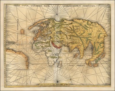 Mapa do mundo de 1513 de Martin Waldseemüller de Martin Waldseemuller
