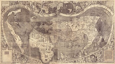 Mapa mundial Universalis Cosmographia, 1507 de Martin Waldseemuller