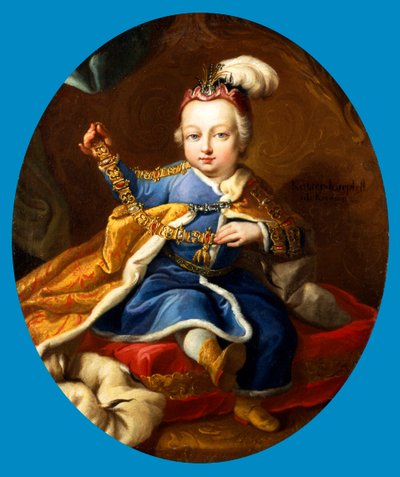 Príncipe José, futuro Imperador José II da Áustria quando criança, século XVIII de Martin van Mytens II