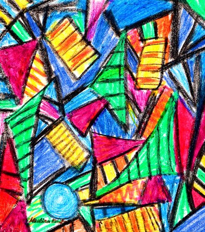 Composição de vitral colorido de Martina Konitzky