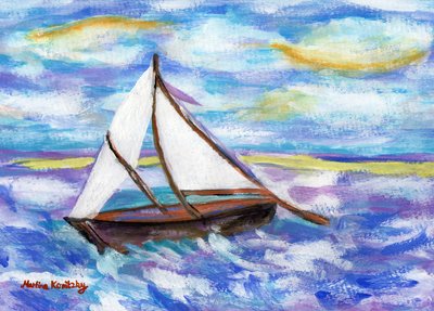 O barco de pesca (homenagem a Vincent van Gogh) de Martina Konitzky