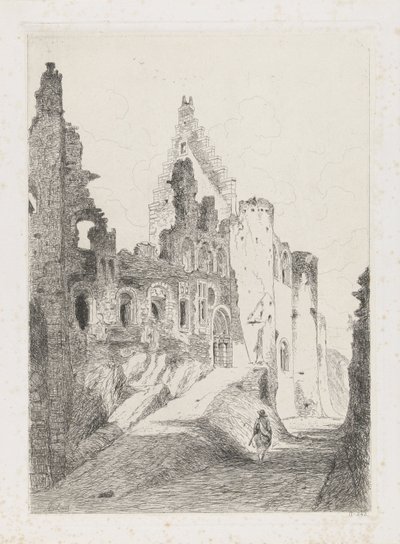Ruínas do castelo de Vianden de Martinus Antonius Kuytenbrouwer jr.