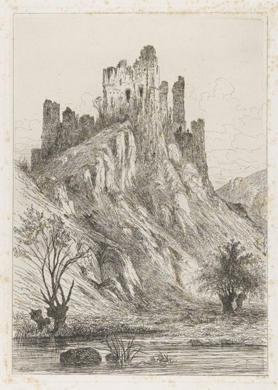Ruínas do castelo de Montaigle de Martinus Antonius Kuytenbrouwer jr.