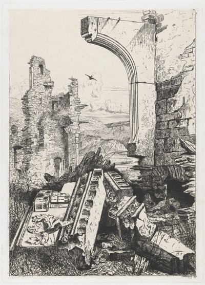 Ruínas do Castelo Bourscheid de Martinus Antonius Kuytenbrouwer jr.