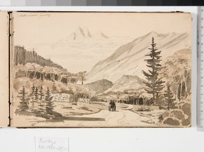 paisagem alpina de Martinus Rørbye